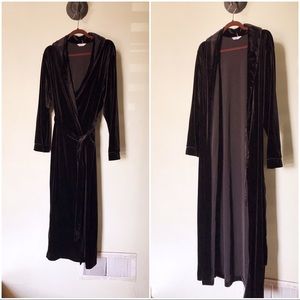 Luxurious Black Velvet Robe